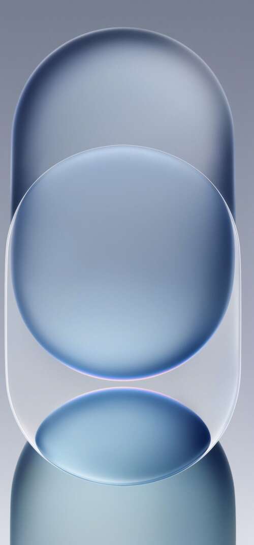 Abstract geometric shapes with overlapping frosted glass textures and a soft gradient... Samsung Galaxy S26 Ultra wallpaper download