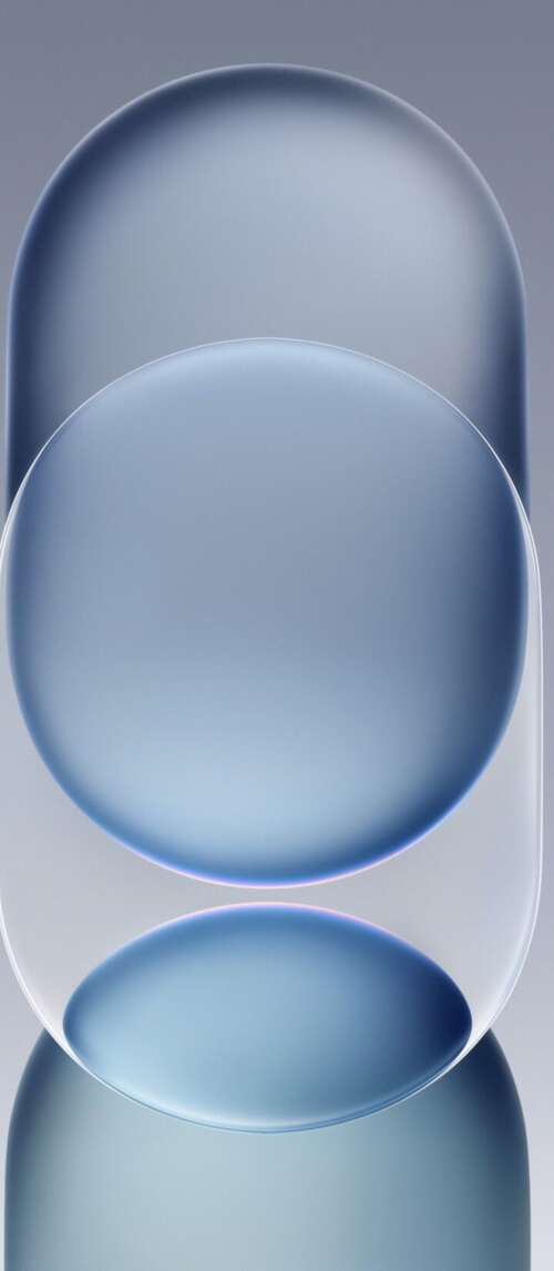 Abstract geometric shapes with overlapping frosted glass textures and a soft gradient... Xiaomi Redmi 14C 5G