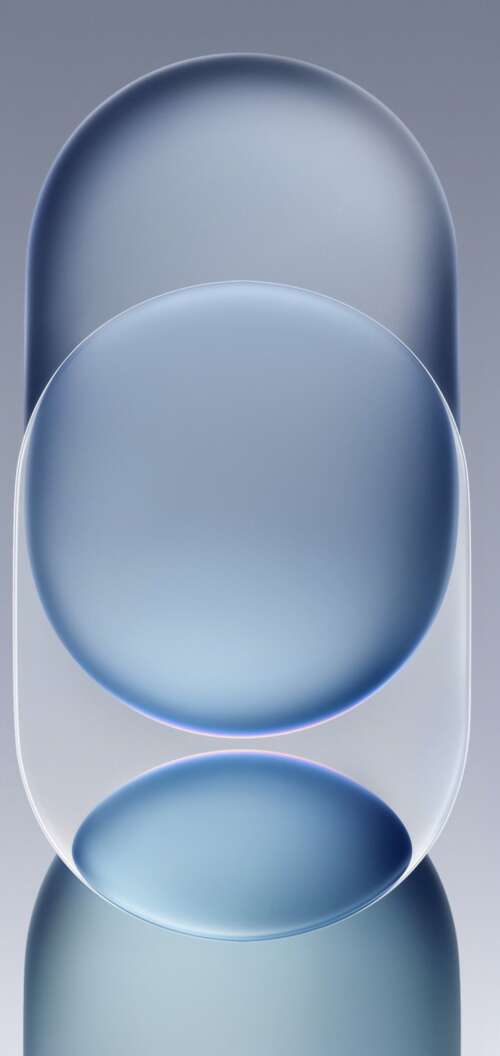 Abstract geometric shapes with overlapping frosted glass textures and a soft gradient... realme C83 5G wallpaper images