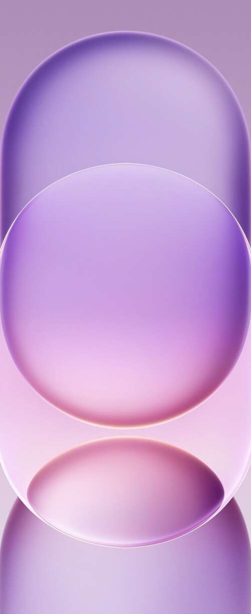 Abstract purple gradient background with translucent frosted glass overlays and glossy... Samsung Galaxy Z Flip7 FE pictures for wallpaper