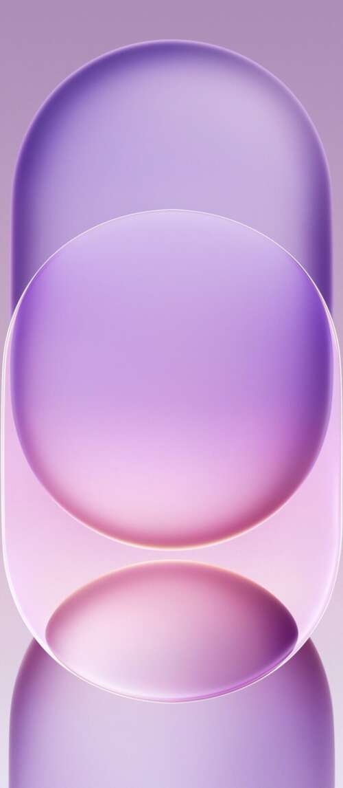 Abstract purple gradient background with translucent frosted glass overlays and glossy... Xiaomi Redmi 14C 5G