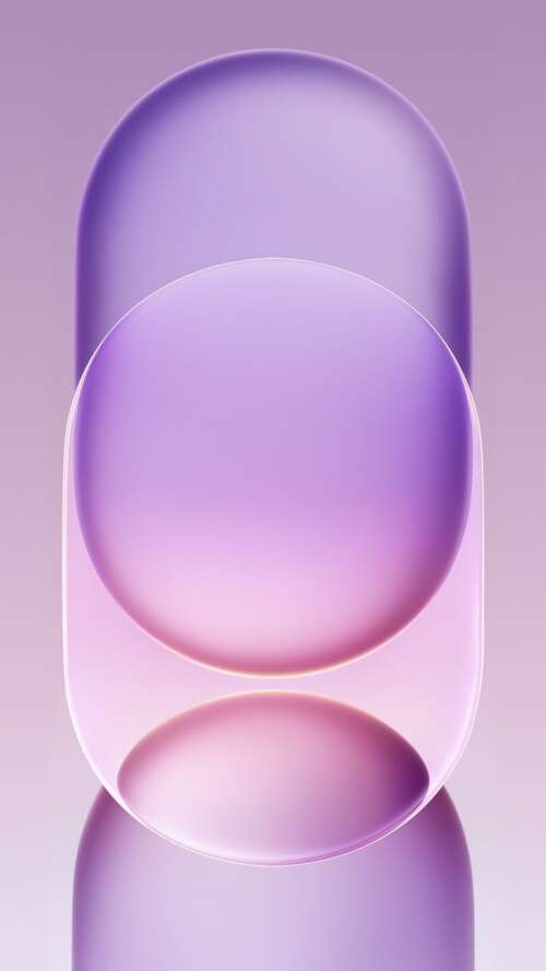Abstract purple gradient background with translucent frosted glass overlays and glossy... Apple iPhone SE 2022 download free phone wallpaper