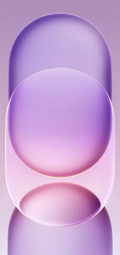 Abstract purple gradient background with translucent frosted glass overlays and glossy... Oppo A6k 4G wallpaper images