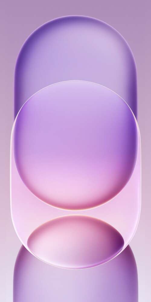 Abstract purple gradient background with translucent frosted glass overlays and glossy... Ulefone Armor X32 Pro 4G high definition wallpaper