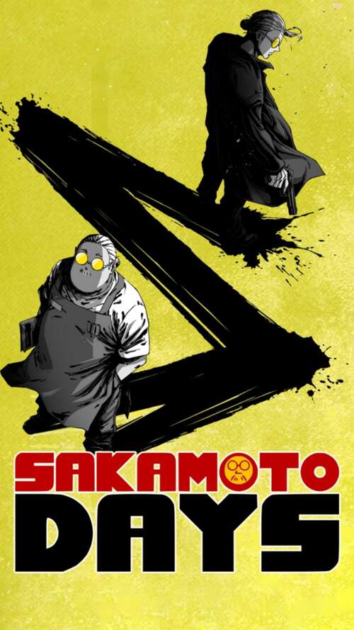 Taro Sakamoto from Sakamoto Days against a bright yellow background Apple iPhone SE 2022 free background images