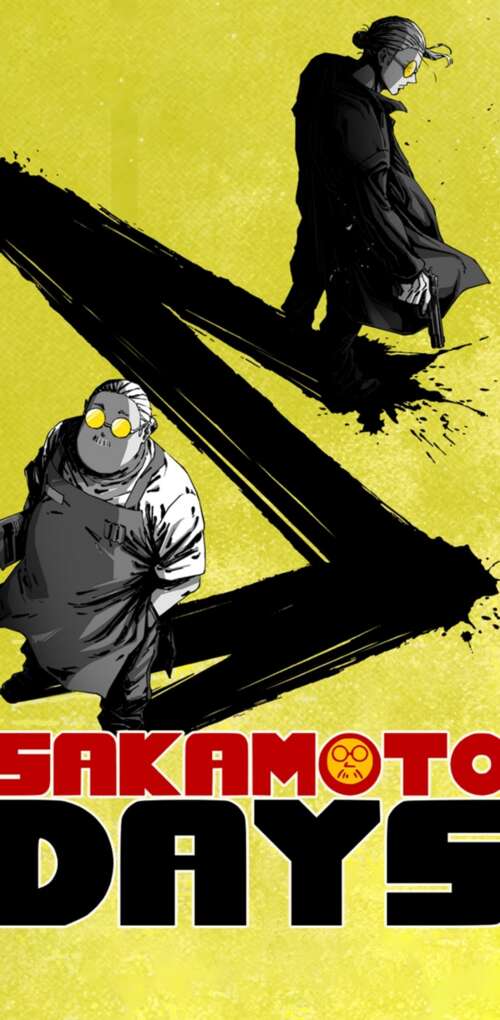 Taro Sakamoto from Sakamoto Days against a bright yellow background Huawei Mate 30 Pro free background