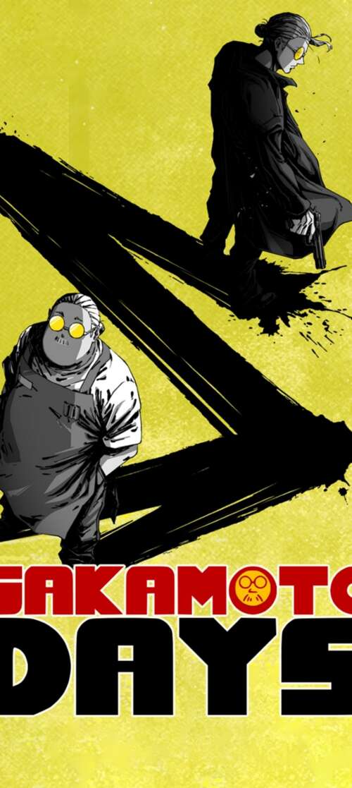 Taro Sakamoto from Sakamoto Days against a bright yellow background Vivo iQOO Z10 Turbo lock screen wallpaper