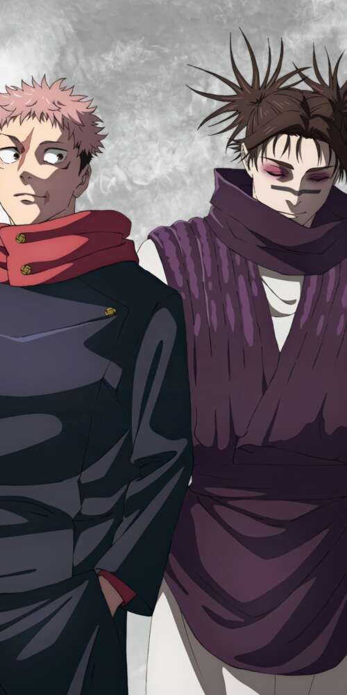 A high-resolution cinematic shot of Yuji Itadori and Choso from the anime Jujutsu... Ulefone Rugking 2 Pro cell phone backgrounds free