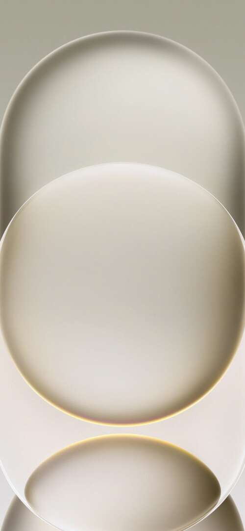 Overlapping translucent frosted glass geometric shapes on a colorful gradient background... Xiaomi Redmi 15 4G