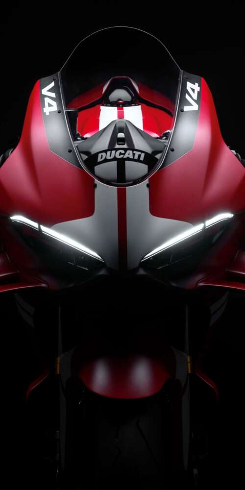 Cinematic close-up of a Ducati Superleggera V4 Centenario sports bike in a dark studio... Ulefone Rugking 2 Pro pictures for wallpaper