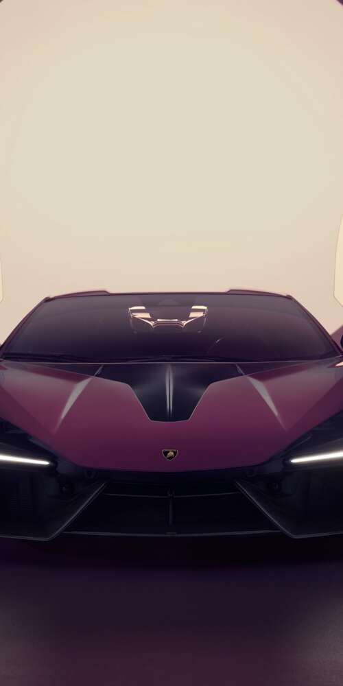 A sleek, metallic purple Lamborghini Revuelto hypercar with a futuristic design and... Ulefone Rugking 2 Pro wallpaper images