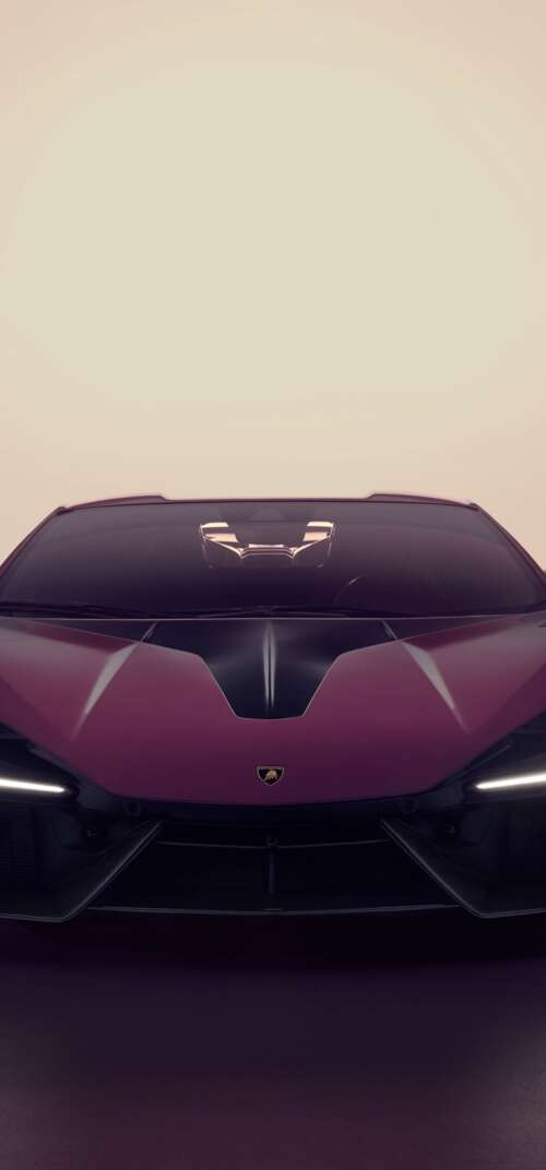 A sleek, metallic purple Lamborghini Revuelto hypercar with a futuristic design and... Samsung Galaxy S26 Ultra background images hd