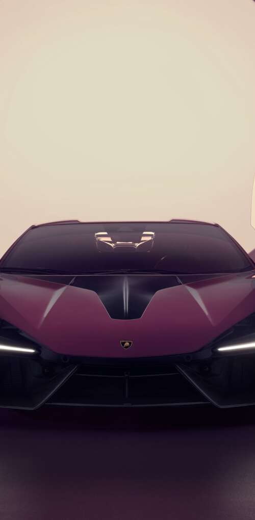 A sleek, metallic purple Lamborghini Revuelto hypercar with a futuristic design and... Huawei Mate 30 Pro wallpaper photo gallery download