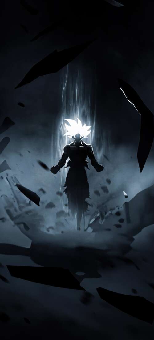 Goku from Dragon Ball Super in his Perfected Ultra Instinct form featuring silver... Huawei Pura 90 Pro free hd wallpapers