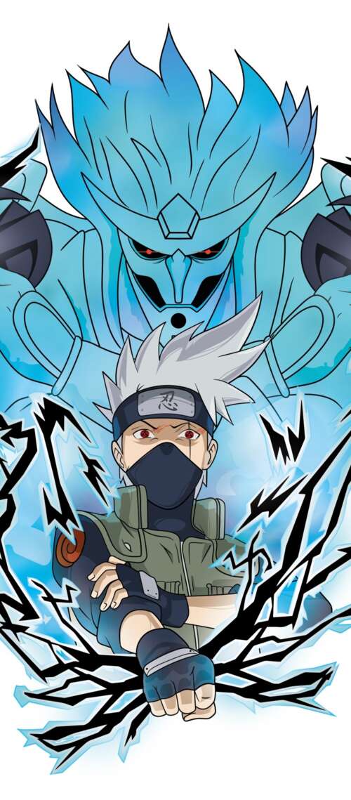 High-detail artwork of Kakashi Hatake from Naruto featuring his Susanoo mode against... Blackview XPLORE 1 Pro pictures for wallpaper