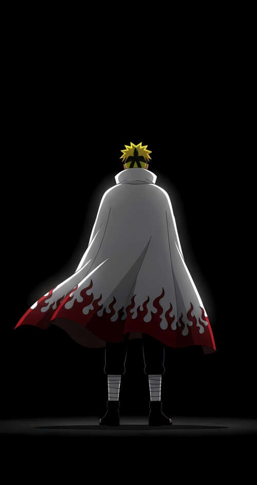 A minimalist digital portrait of Minato Namikaze from Naruto Shippuden set against... Sharp Aquos C10 download free phone wallpaper