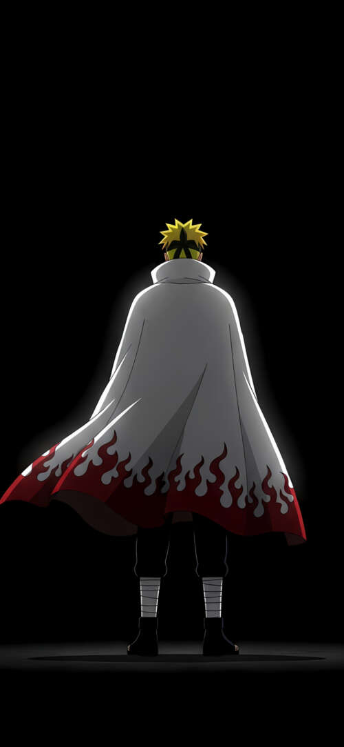 A minimalist digital portrait of Minato Namikaze from Naruto Shippuden set against... Xiaomi Redmi 15 4G hd background