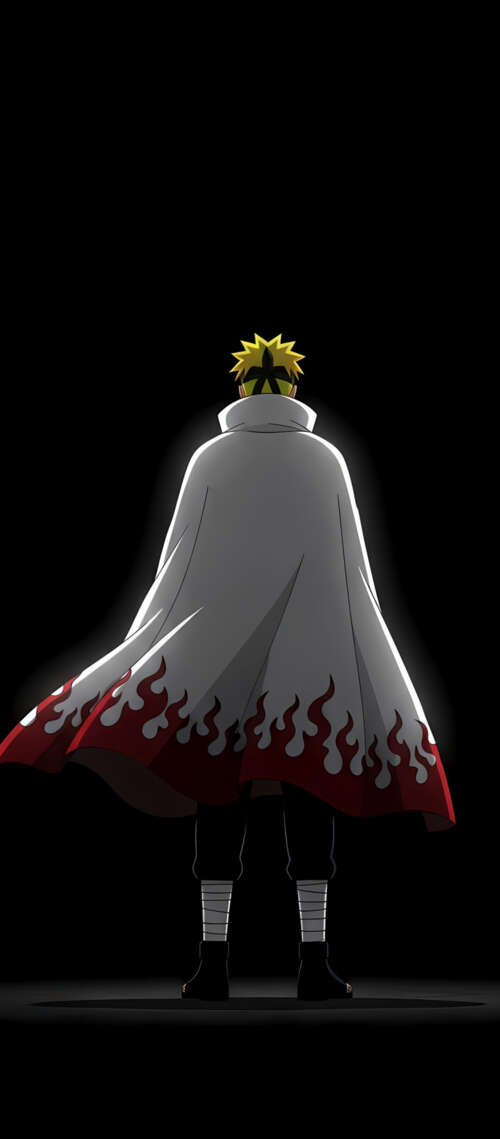 A minimalist digital portrait of Minato Namikaze from Naruto Shippuden set against... Blackview XPLORE 1 Pro download free phone wallpaper