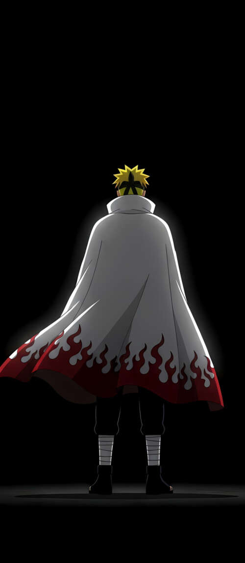 A minimalist digital portrait of Minato Namikaze from Naruto Shippuden set against... Xiaomi Redmi 14C 5G free background
