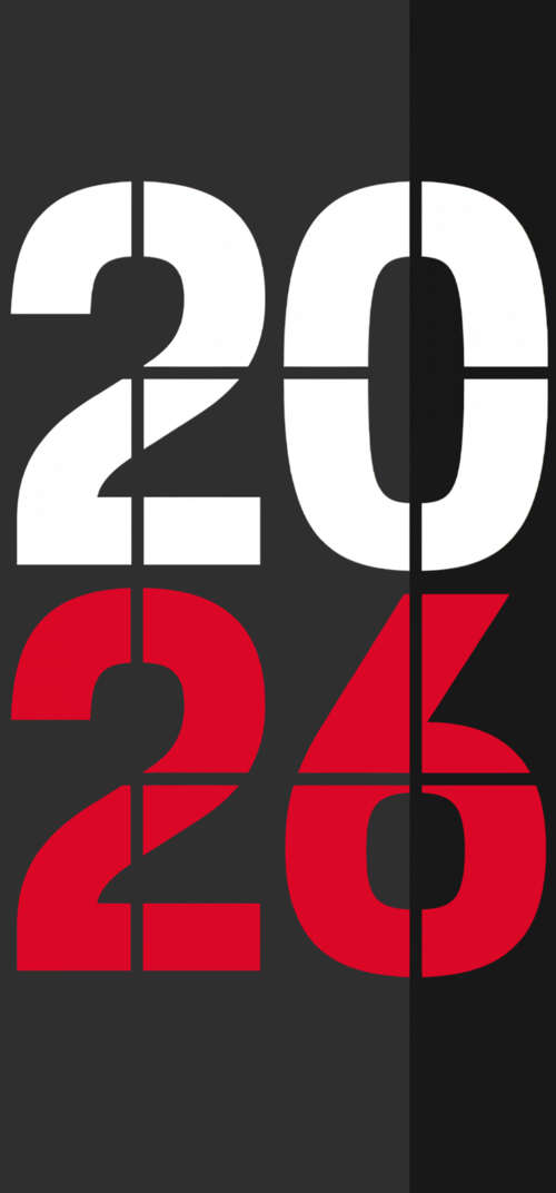 A minimalist 2026 New Year design featuring sleek typography on a dark, atmospheric... Samsung Galaxy S26 Ultra background images hd