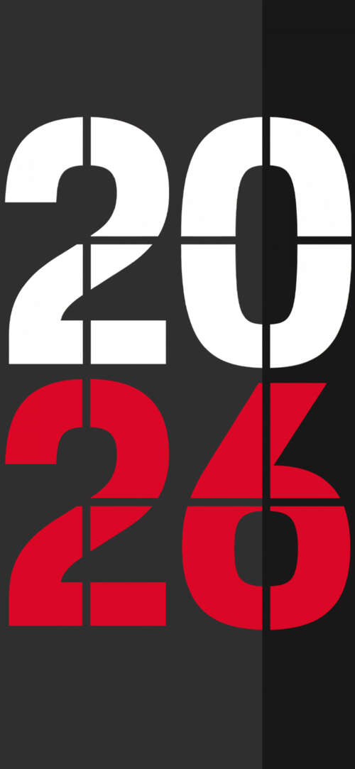 A minimalist 2026 New Year design featuring sleek typography on a dark, atmospheric... Xiaomi Redmi 15 4G pictures for wallpaper