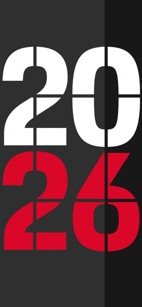 A minimalist 2026 New Year design featuring sleek typography on a dark, atmospheric... UmiDigi Umidigi X wallpaper photo gallery download