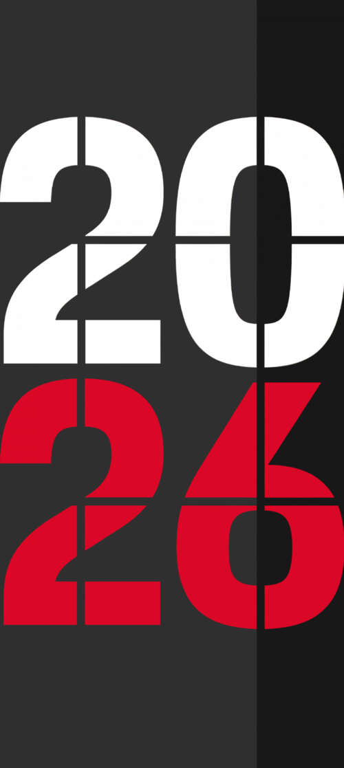 A minimalist 2026 New Year design featuring sleek typography on a dark, atmospheric... itel CITY 100 download free phone wallpaper