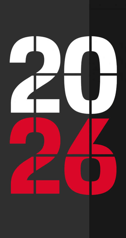 A minimalist 2026 New Year design featuring sleek typography on a dark, atmospheric... Sharp Aquos C10 wallpaper photo gallery download