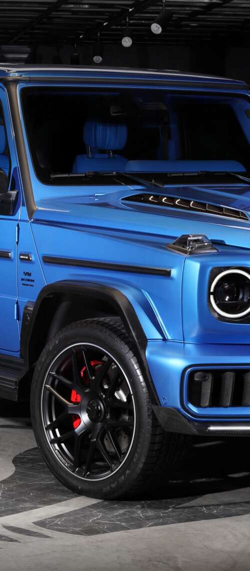 A highly detailed view of the custom TopCar Mercedes-Benz G-Class Inferno widebody... Blackview XPLORE 1 Pro download free wallpaper for phone