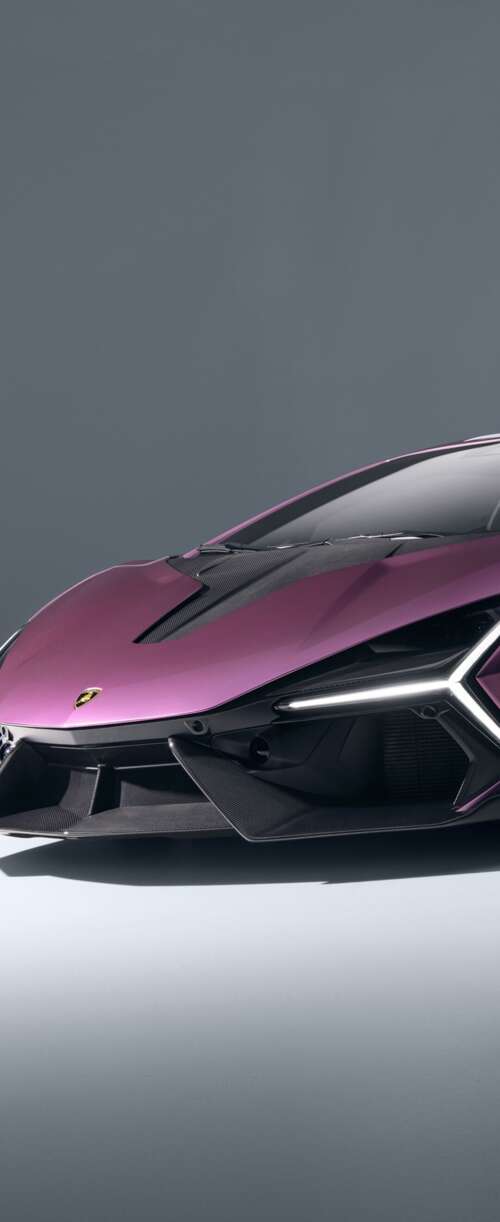 A highly detailed, cinematic shot of the 2026 Lamborghini Revuelto featuring its... Samsung Galaxy Z Flip7 FE mobile wallpaper