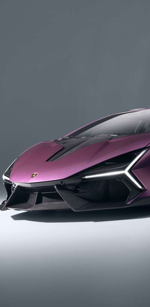 A highly detailed, cinematic shot of the 2026 Lamborghini Revuelto featuring its... Huawei Mate 30 Pro download free phone wallpaper