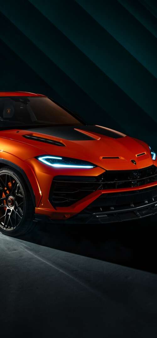 The 2026 Lamborghini Urus SE parked in a dark, cinematic urban environment with dramatic... UmiDigi Umidigi X high definition wallpaper