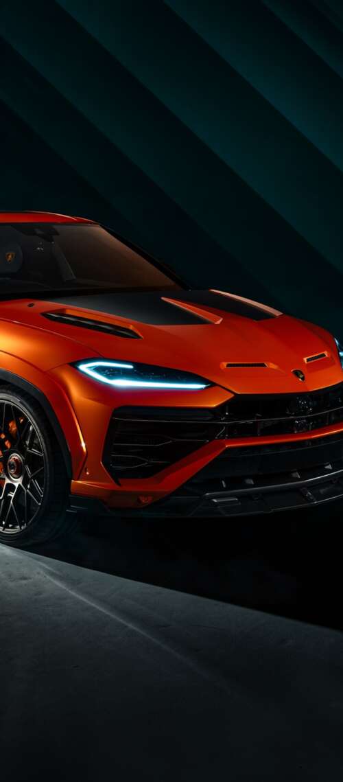 The 2026 Lamborghini Urus SE parked in a dark, cinematic urban environment with dramatic... Blackview XPLORE X1 high definition wallpaper
