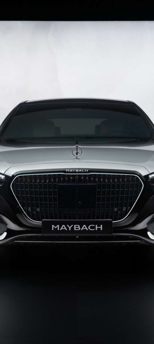 A high-detail, cinematic view of the 2026 Mercedes-Maybach S 580 luxury sedan showcasing... itel CITY 100 pictures for wallpaper