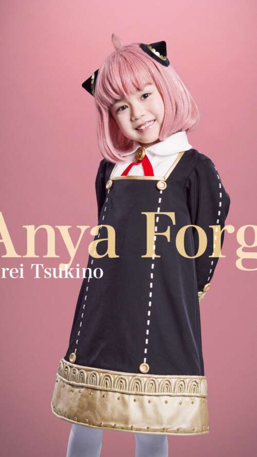 Anya Forger from Spy x Family with a cute pink aesthetic. Apple iPhone SE 2022 cell phone backgrounds free