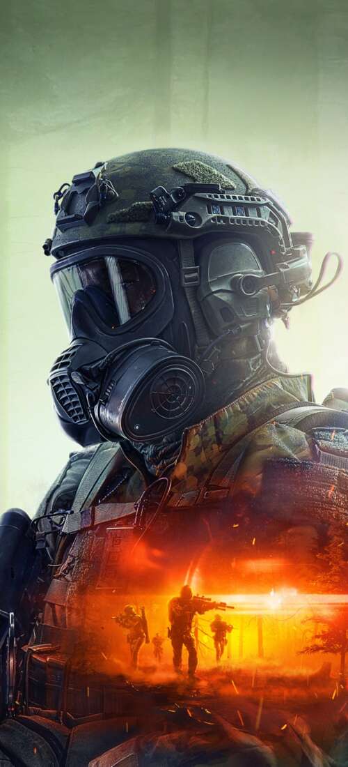 Cinematic key art for Battlefield 6 Season 2 featuring a tactical soldier in advanced... Honor X70 download free wallpaper for phone