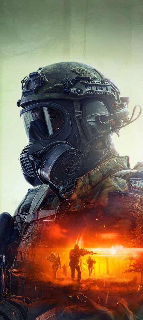 Cinematic key art for Battlefield 6 Season 2 featuring a tactical soldier in advanced... Motorola Moto G56 5G download free wallpaper for phone