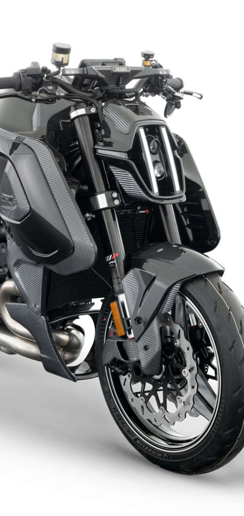 A studio shot of the 2026 Brabus 1400 R Signature Edition, a luxury naked motorcycle... Oppo A6k 4G wallpapers for android