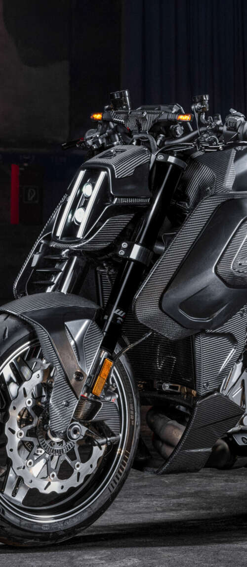 A futuristic Brabus 1400 R Signature Edition motorcycle featuring extensive carbon... Xiaomi Redmi 14C 5G wallpaper download