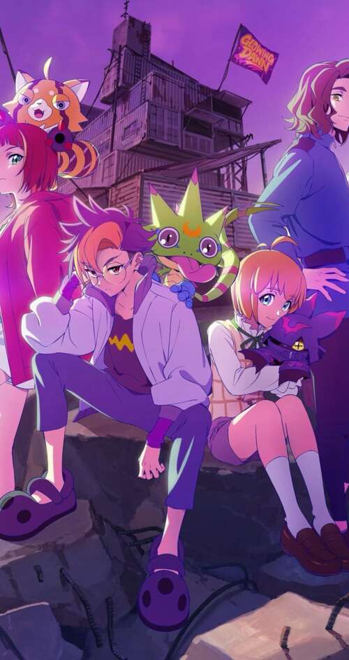 Official anime poster for Digimon Beatbreak Season 1 featuring characters standing... wallpaper photo gallery download