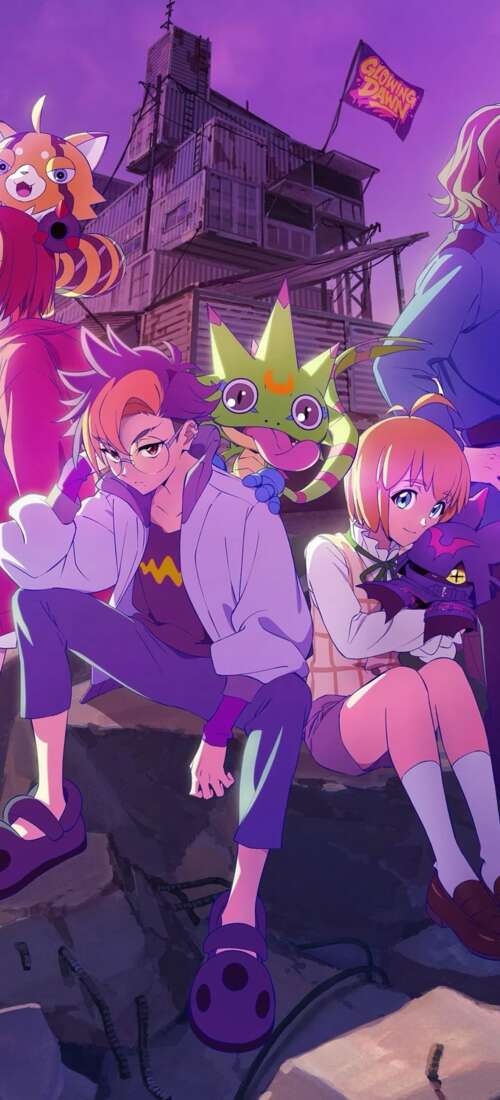 Official anime poster for Digimon Beatbreak Season 1 featuring characters standing... Honor X70 wallpaper photo gallery download
