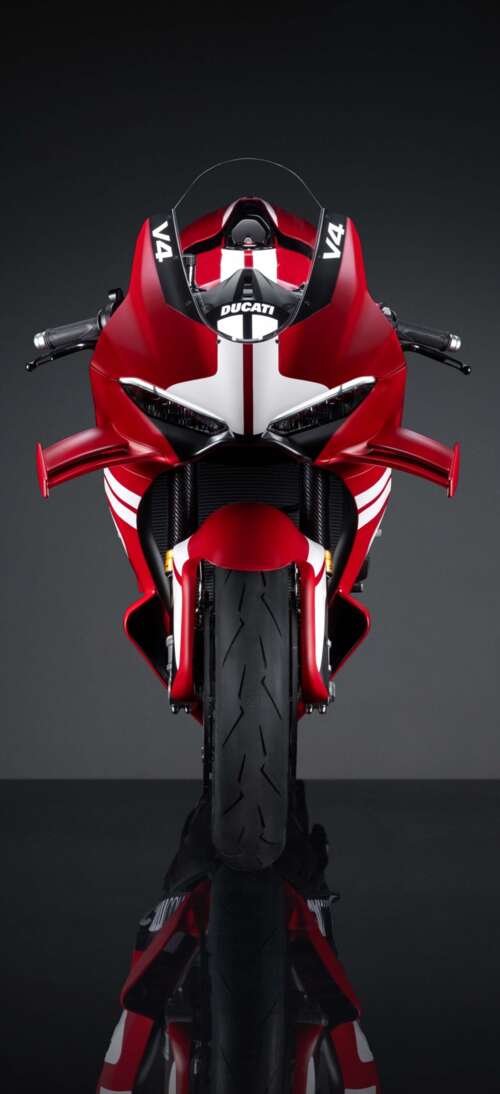 A high-detail, cinematic view of the Ducati Superleggera V4 Centenario 2027 sports... realme GT 7T background images hd