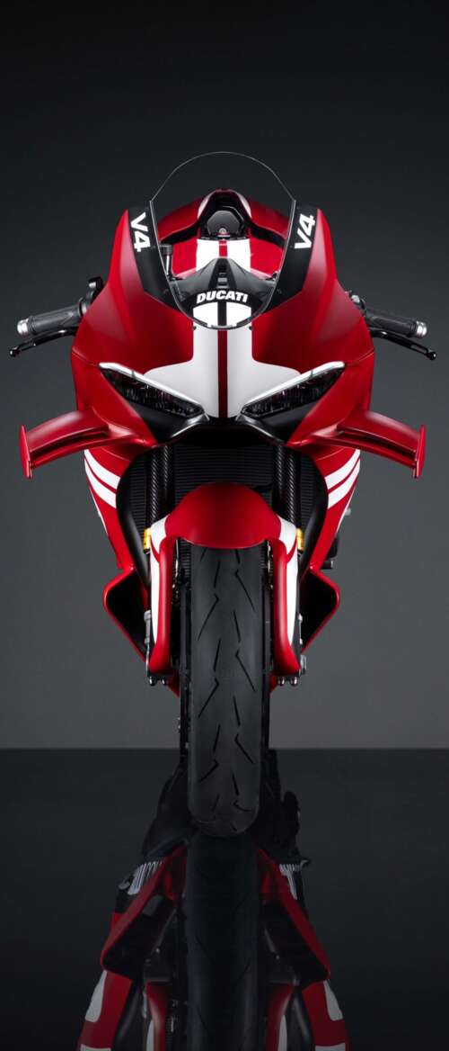 A high-detail, cinematic view of the Ducati Superleggera V4 Centenario 2027 sports... nubia Flip 3 free hd wallpapers