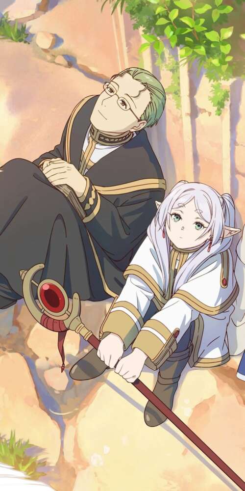 Promotional poster featuring Fern and Stark from the anime Frieren: Beyond Journey's... Ulefone Rugking 2 Pro wallpaper download