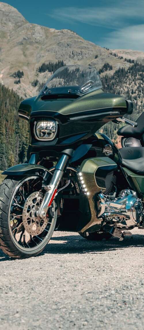 A high-resolution, detailed close-up of a 2026 Harley-Davidson Street Glide motorcycle... Xiaomi Redmi 14C 5G wallpaper photo gallery download