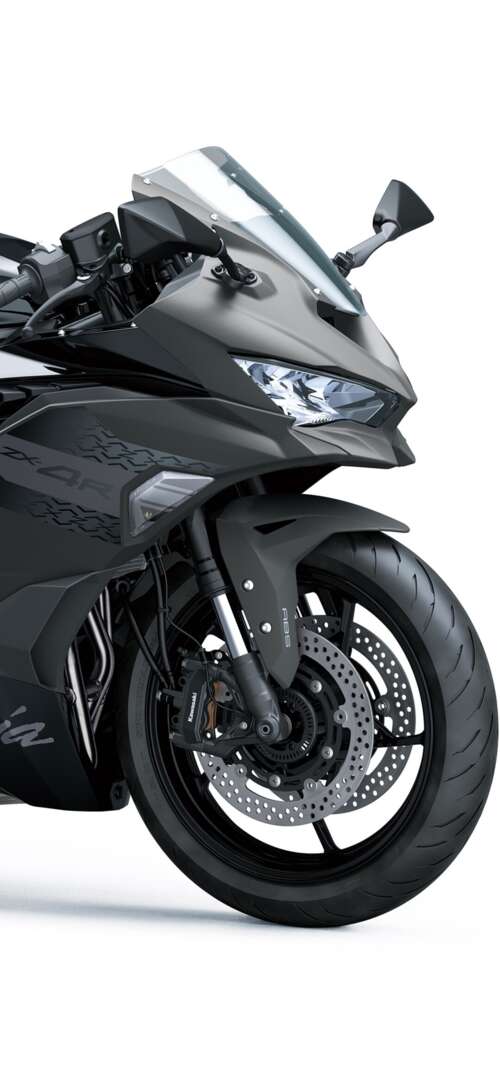 A high-resolution, futuristic 2026 sports motorcycle with an aerodynamic design on... mobile wallpaper