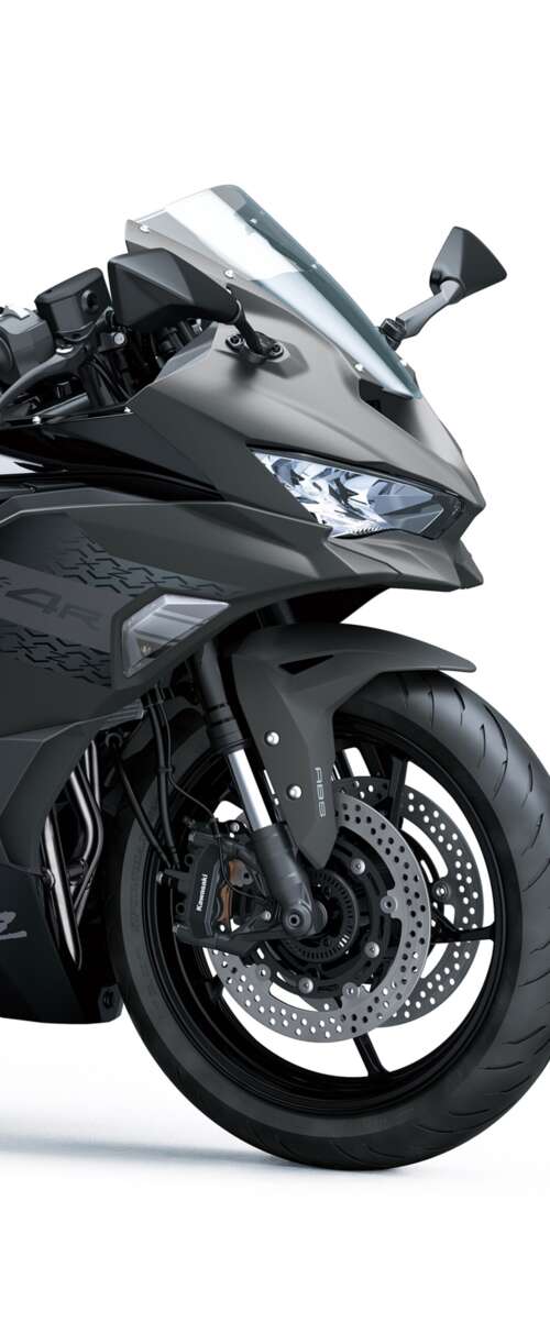 A high-resolution, futuristic 2026 sports motorcycle with an aerodynamic design on... Samsung Galaxy Z Flip7 FE lock screen wallpaper