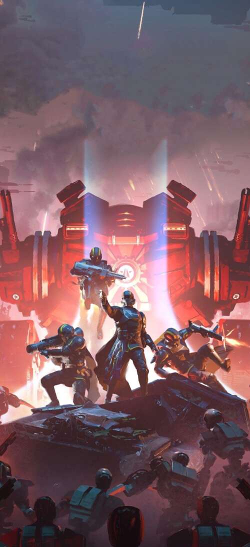 A Helldiver from Helldivers 2 standing in a dramatic combat setting wearing signature... realme GT 7T wallpapers for android