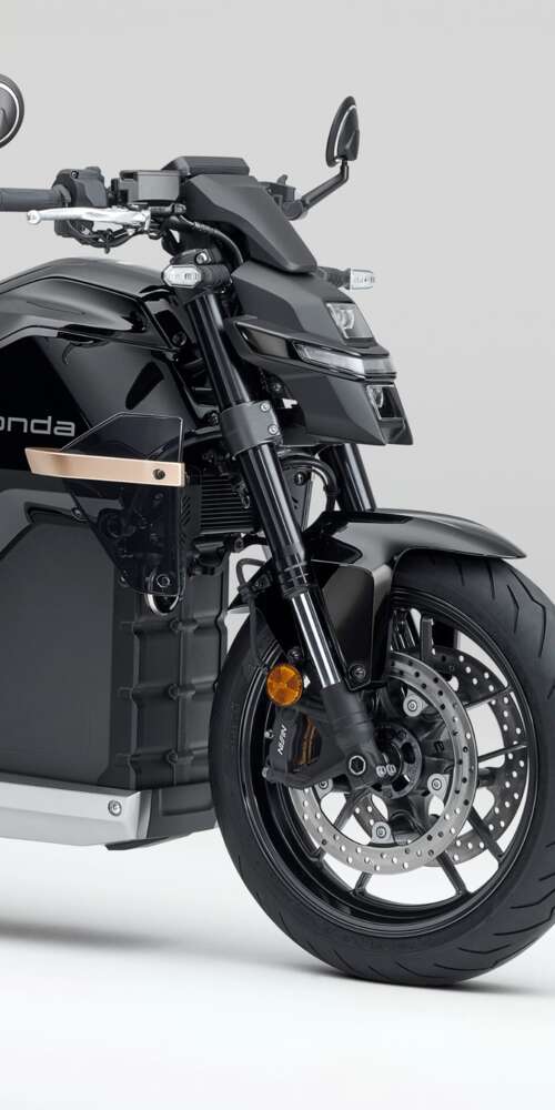 Close-up shot of the Honda WN7 electric motorcycle showcased at the EICMA Motorcycle... Ulefone Rugking 2 Pro wallpaper images