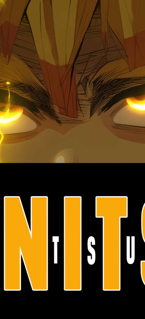 Detailed close-up of Zenitsu Agatsuma's golden eyes from Demon Slayer: Kimetsu no... Oppo Find X9 free wallpaper